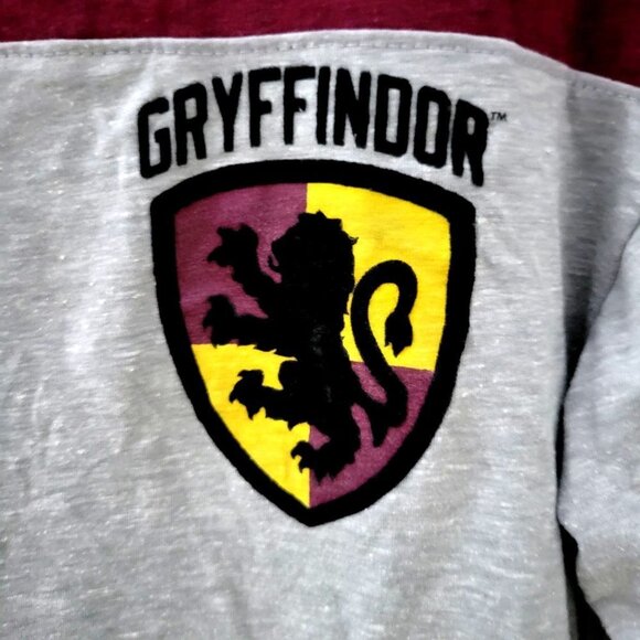 Warner Bros. Harry Potter Juniors XL Griffindor Lion Patch Jersey T-shirt - Picture 6 of 7